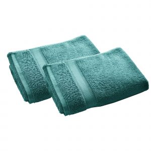 Serviette de toilette bleue 50x100 en coton