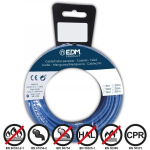 Bobine Fil Électrique Flexible 4mm Bleu Sans Halogène 15m