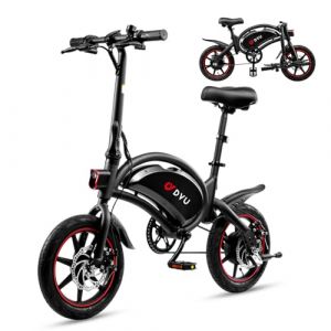 Vélo Électrique Pliant - DYU - 14 Pouces - Batterie 36V10Ah - Autonomie 35 km - Mixte