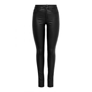 Only Onlroyal Hw SK Rock Coated PIM Noos Jeans, Black, 32W / 32L Femme