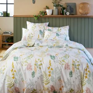 Housse de couette percale de coton rbari Imprimé Fond Blanc Taille 140x200 cm;200x200 cm;240x220 cm;260x240 cm