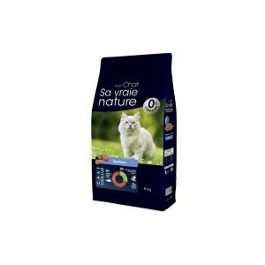 Sa vraie nature Croquettes pour chat stérilisé au saumon 8 kg