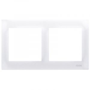 Cadre double universel IP20 / IP44, blanc Simon 54