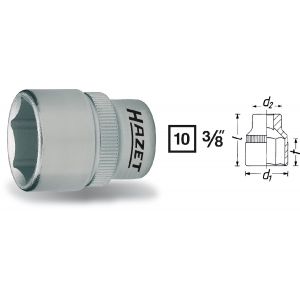 Hazet 880-14 - Douille pour clé à douille 6 pans extérieurs 14 mm 3/8"" (10 mm)