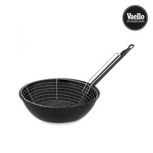 Poêle à frire avec panier Vaello Noir Acier émaillé Ø 24 cm
