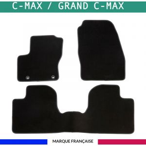 Ford Autosweet - Tapis de voiture - Sur Mesure pour c-max (2010 - 2012) - 3 pièces - Tapis de sol antidérapant pour automobile