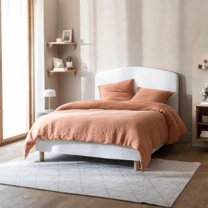 Terre de Nuit Cache-sommier bouclette int&eacute;gral blanc 180x200 - Boucletta