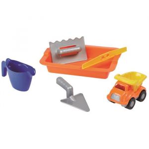 Image de Ecoiffier Jouets - 495 - Kit Maçonnerie Avec Accessoires Inclus - Jeu de Plage Pour Enfants - Dès 18 mois - Fabriqué en France