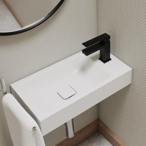 Steinberg Gmbh Série 160 robinetterie de lavabo, sans garniture de vidage, saillie 120 mm, hauteur 164mm, 1601010, Coloris: Noir