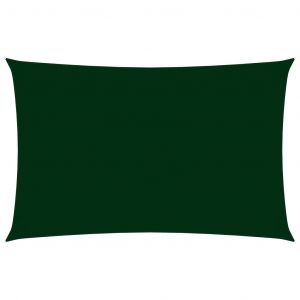 VidaXL Voile de parasol Tissu Oxford rectangulaire 5x8 m Vert foncé