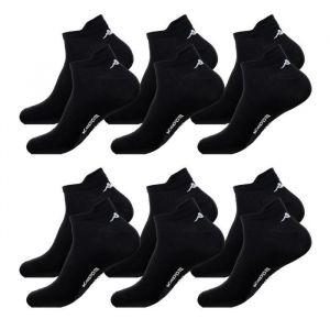 Kappa Chaussettes Femme Socquettes Tiges Courtes Pack De 6 Paires Noires Fitness Respirantes