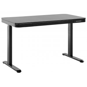 Beliani Bureau réglable électrique noir avec port USB 120 x 60 cm