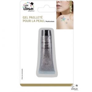 Ruedelafete Maquillage avec 1 tube de gel pailleté multicolore pour la peau 20 ml REF/77703 - marque Ptit Clown