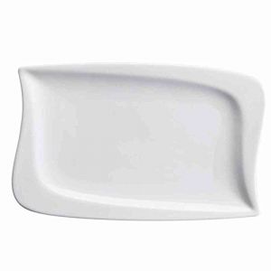 Domestic La Musica Plaque en porcelaine Blanc 27,5 x 18 x 2 cm