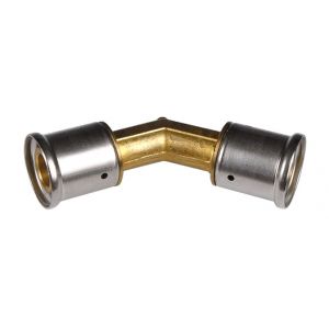 Henco Coude 45° égal laiton multicouche a sertir BE O32x3.0