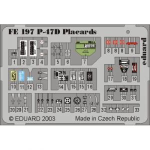 Eduard MAQUETTE P47D THUNDERBOLTS PLACARDS/48 FE197