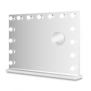 Miroir Maquillage Bayt Hollywood 58x46 cm LED Dimmable Grossissement 10x Blanc