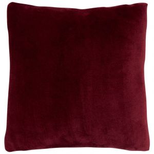 Atmosphera Coussin Ollis rouge grenat 38x38cm cr&eacute;ateur d'int&eacute;rieur