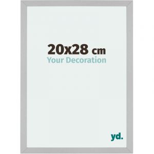 Your Decoration - 20x28 cm - Cadres Photo en mdf Avec Verre acrylique - Anti-Reflet - Excellente Qualité - Argent Mat - Cadre Decoration Murale