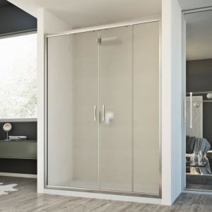 Idralite - Porte de douche coulissante verre opaque mod. Young 2 portes 120 cm