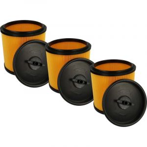 Vhbw Lot de 3x filtres &agrave; cartouche compatible avec Aqua Vac NTP 30 Jardin aspirateur - Filtre pliss&eacute;