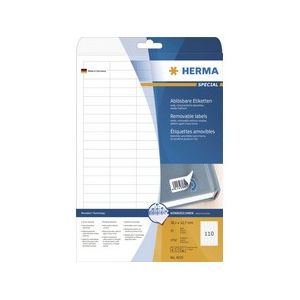 Herma &Eacute;tiquettes SuperPrint, 96x63,5mm, d&eacute;tachables,blanches
