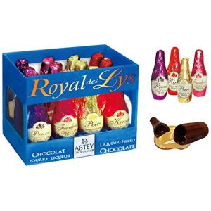 Abtey Casier « Royal des Lys » - 12 bouteilles en chocolat fourrées à la liqueur