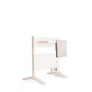 WARM TOWEL MINI - Porte-serviette électrique à suspendre ou à poser 150W-Blanc avec pieds et étagère- CREATE
