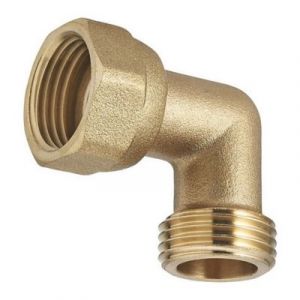 SOMATHERM FOR YOU - Coude Laiton Brut à Visser - Mâle-Ecrou Tournant 20/27 - Jaune - Pour Raccordements Plomberie - Réseaux Eau Sanitaire et Chauffage