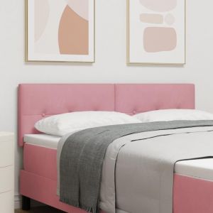 VidaXL T&ecirc;te de lit Montage mural avec t&ecirc;te de lit Rose 144 cm Velours