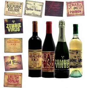 8 Stickers pour bouteille Halloween