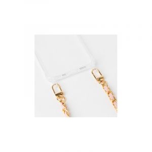 Bbc Cordon Cuir Et Chaine Dor&eacute; Avec Mousqueton - Couleur : Vert - Mod&egrave;le : Universel