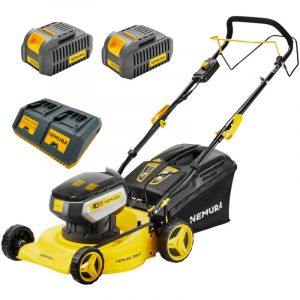 Tondeuse a Batterie 80V (2x40V) - Coupe 42cm - Autotractée + 2 Batteries 4Ah + Chargeur - Autonomie 500m2