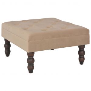 Image de VidaXL Tabouret Beige 60x60x36 cm Velours