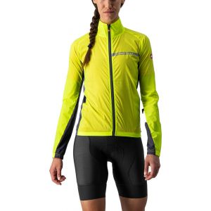 Castelli Women's Squadra Stretch Jacket - Veste de cyclisme taille S, jaune/noir