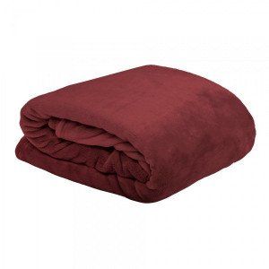 Plaid doux (160 cm) Doudou Rouge marsala