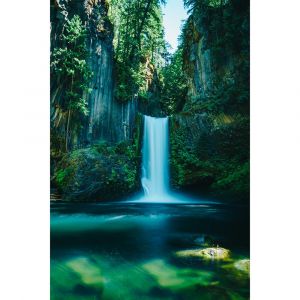 Ceanothe Tableau sur toile cascade verte 30x45 cm