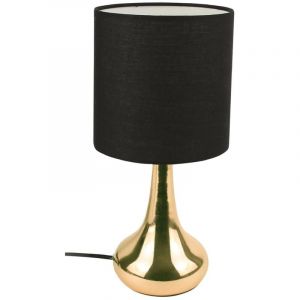 Lampe Tactile Noire et Dorée