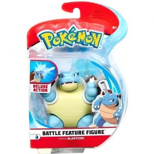 Pokemon tortank - figurine deluxe action : fonction de combat - pokemon eau - jouet garcon