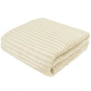 Couverture polaire WAVE 220x240 cr&egrave;me