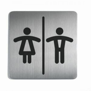 Image de Durable 4958-23 - Pictogramme "Toilettes Dames & Messieurs", coloris silver