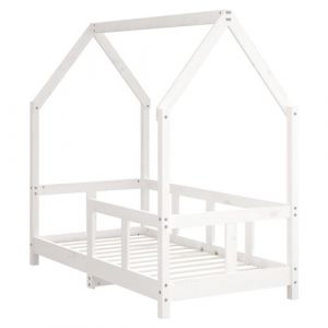 VidaXL Cadre de lit pour enfant blanc 70x140 cm bois de pin massif