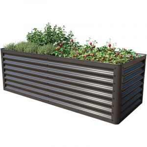 Toolport - primeyard Carré potager surélevé luca, acier, anthracite 180x75x60 cm