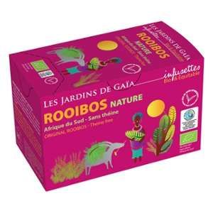 Les jardins de gaïa Rooibos Nature bio et équitable - 20 infusettes