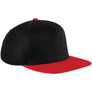 Beechfield - Lot de 2 casquettes à visière plate - Adulte (Taille unique) (Noir/Rouge classique) - UTRW6745