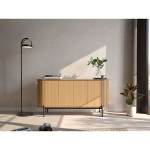 Bobochic Buffet arrondi 4 portes 168 cm amboise couleur chêne