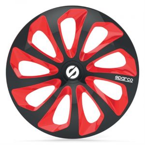 sparco 4 enjoliveurs noir/rouge Sicilia 16 pouces