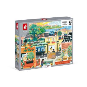 Janod Puzzle ville verte 100 pcs