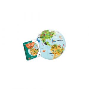 Caly Globe gonflable "P'tits animaux de la nature" 30cm - Un globe pour une premi&egrave;re d&eacute;couverte de la nature et des animaux avec Zoom infos - 051F