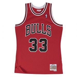 Mitchell & ness NBA Swingman Road Jersey Bulls 97 Scottie Pippen, taille L, homme, rouge